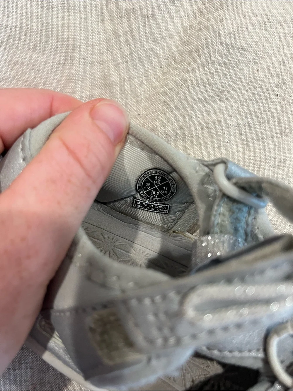 Keen Kids Silver Glitter Outdoor Sandal - Breathable Closed-Toe Shoe